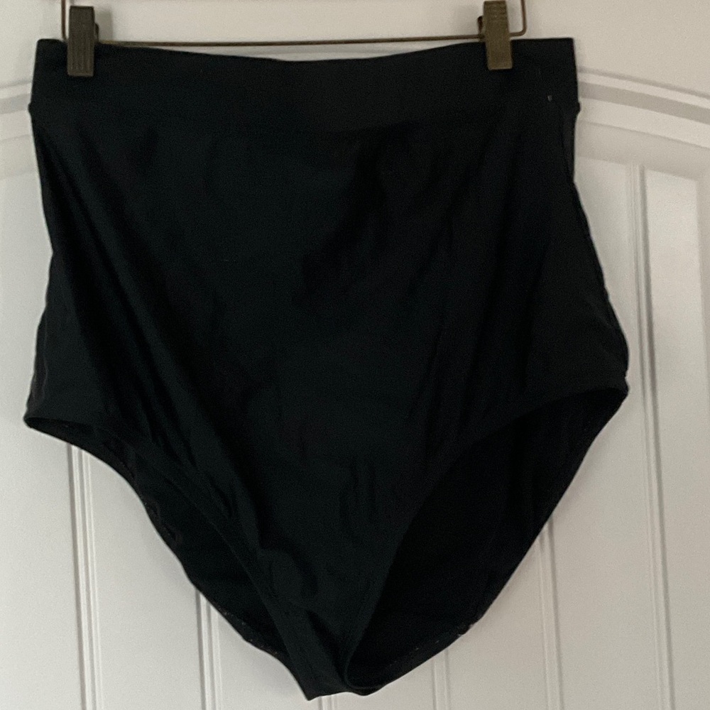 Classic Black High-Waisted Swim Bottom